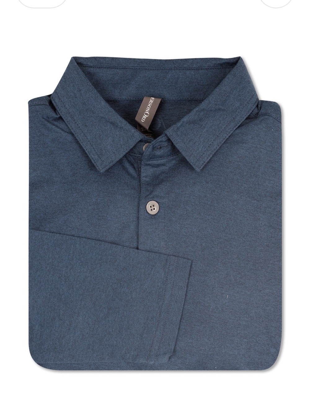 AndersonOrd Gamer Long Sleeve Performance Polo Heathered Navy